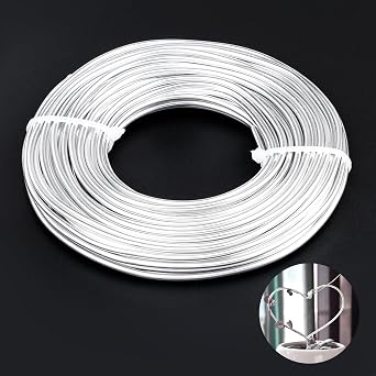 9 Gauge Aluminum Craft Wire, 52.5FT Bendable Armature Wire for Sculpting, Jewelry Making, DIY Crafting, Doll Making, Modelling, BonsaiSilver TrainingHot Pink