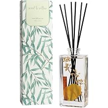 Wood & Willow Reed Diffuser Set with Dried Flowers Bergamot & Amber
