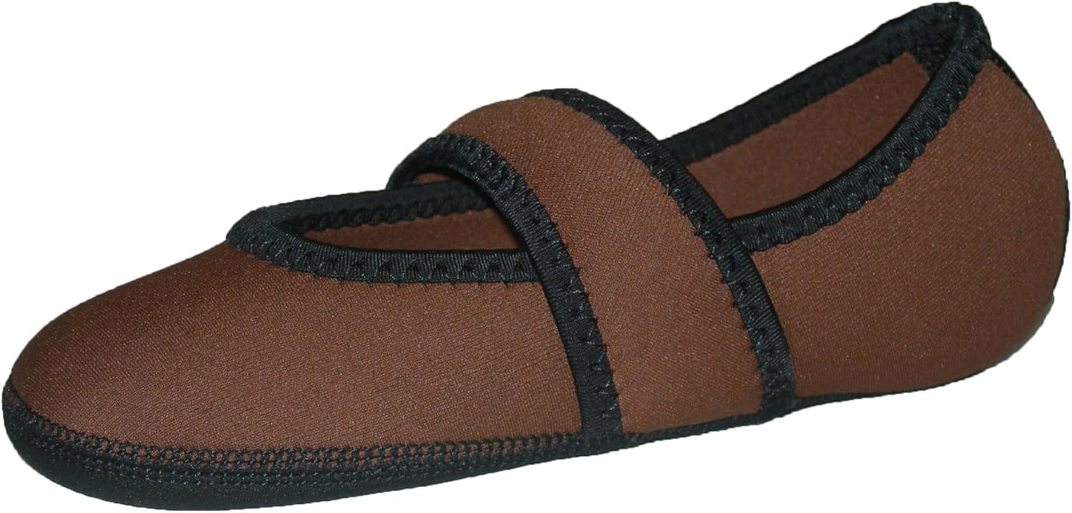 Nufoot Betsy Lou Women's Shoes, Best Foldable & Flexible Flats, Slipper Socks, Travel Slippers & Exercise Shoes, Dance Shoes, Yoga Socks, House Shoes, Indoor Slippers, Coffee, Medium