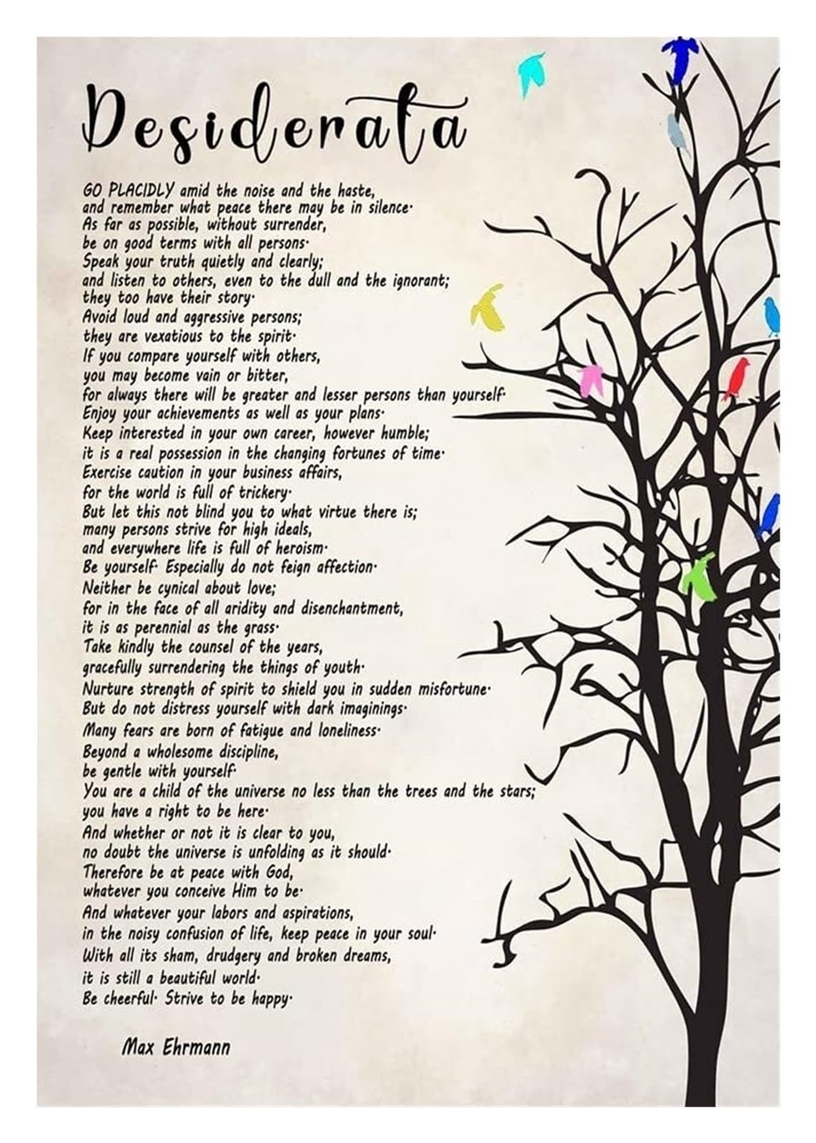 YZWRWRMKTB Inspirational Poetry Wall-Art - Motivational Quote Print, Words of Wisdom & Life Guidance Poster for Home, Office, or Space​(Framed,16x24inch(40x60cm))