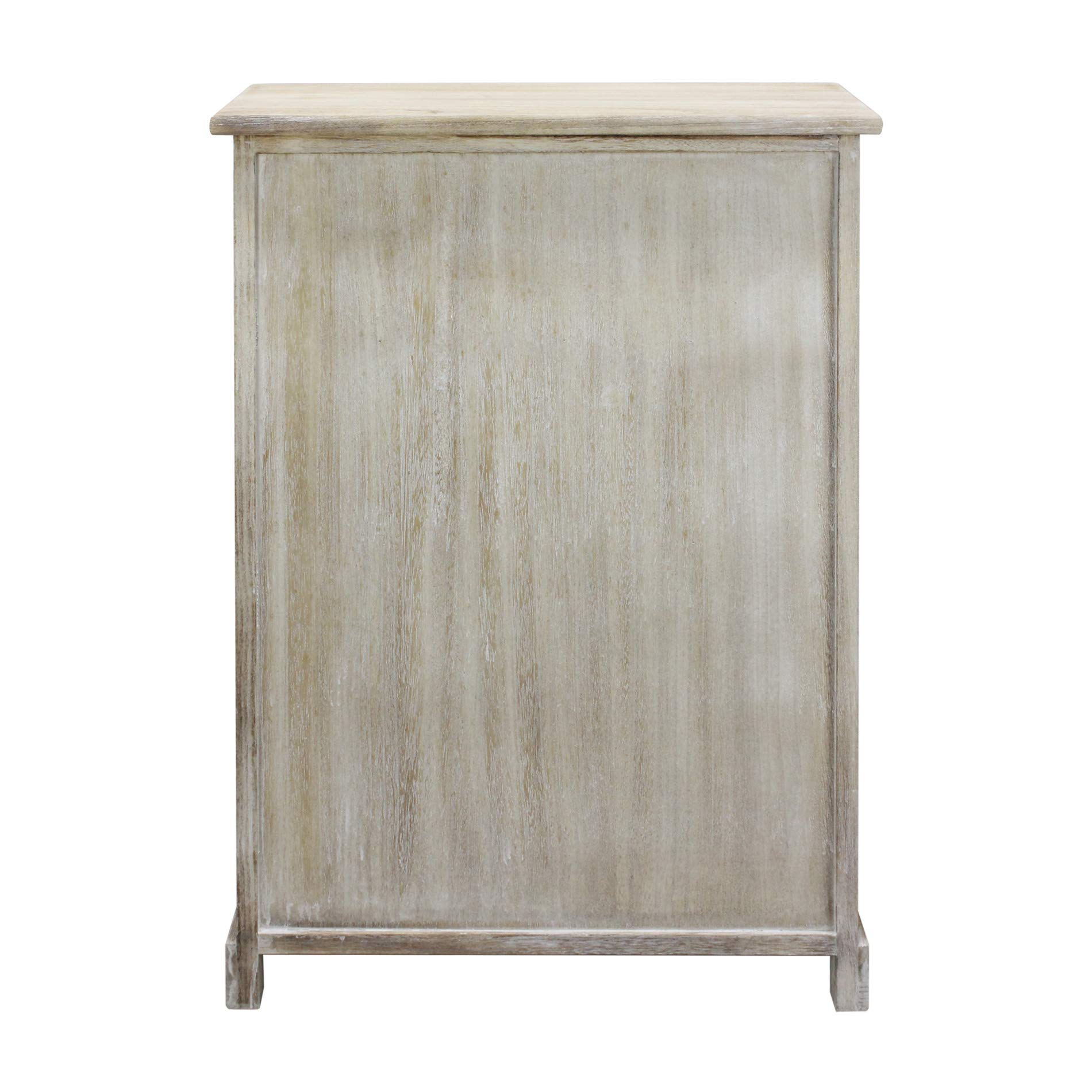 Rebecca Mobili Cassettiera 8 Cassetti, Mobiletto Bagno Shabby, Legno, Bianco Beige, Ingresso Bagno - Misure: 80,5 x 53,5 x 25 cm (HxLxP) - Art. RE6537