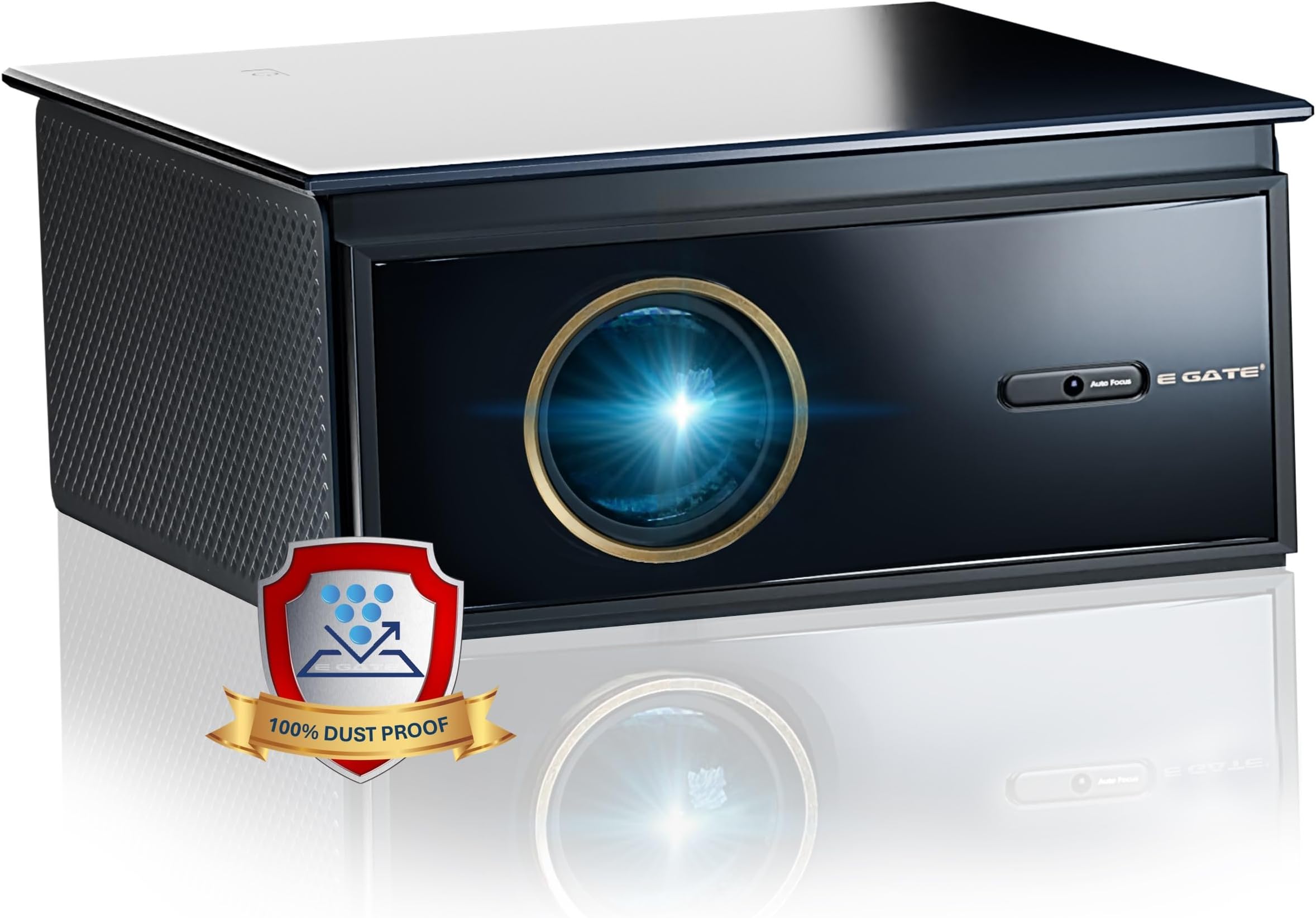 E GATE Zen 9X 100% Dust Proof Automatic Android Projector, Ultra Bright 1000 ISO Lumens Native 1080p & 4k Ultra