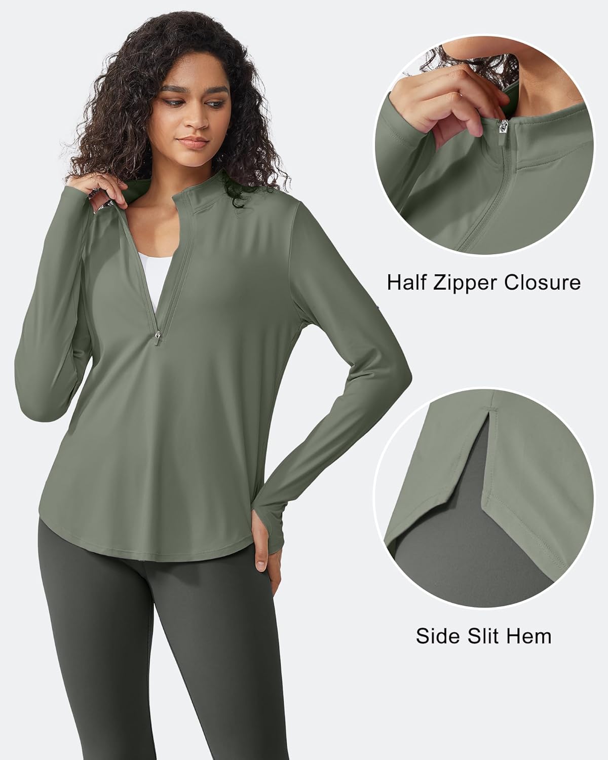 G4Free Womens UPF 50+ Sun Shirts Lightweight Quick Dry Long Sleeve Workout Tops Lightweight Running Pullover