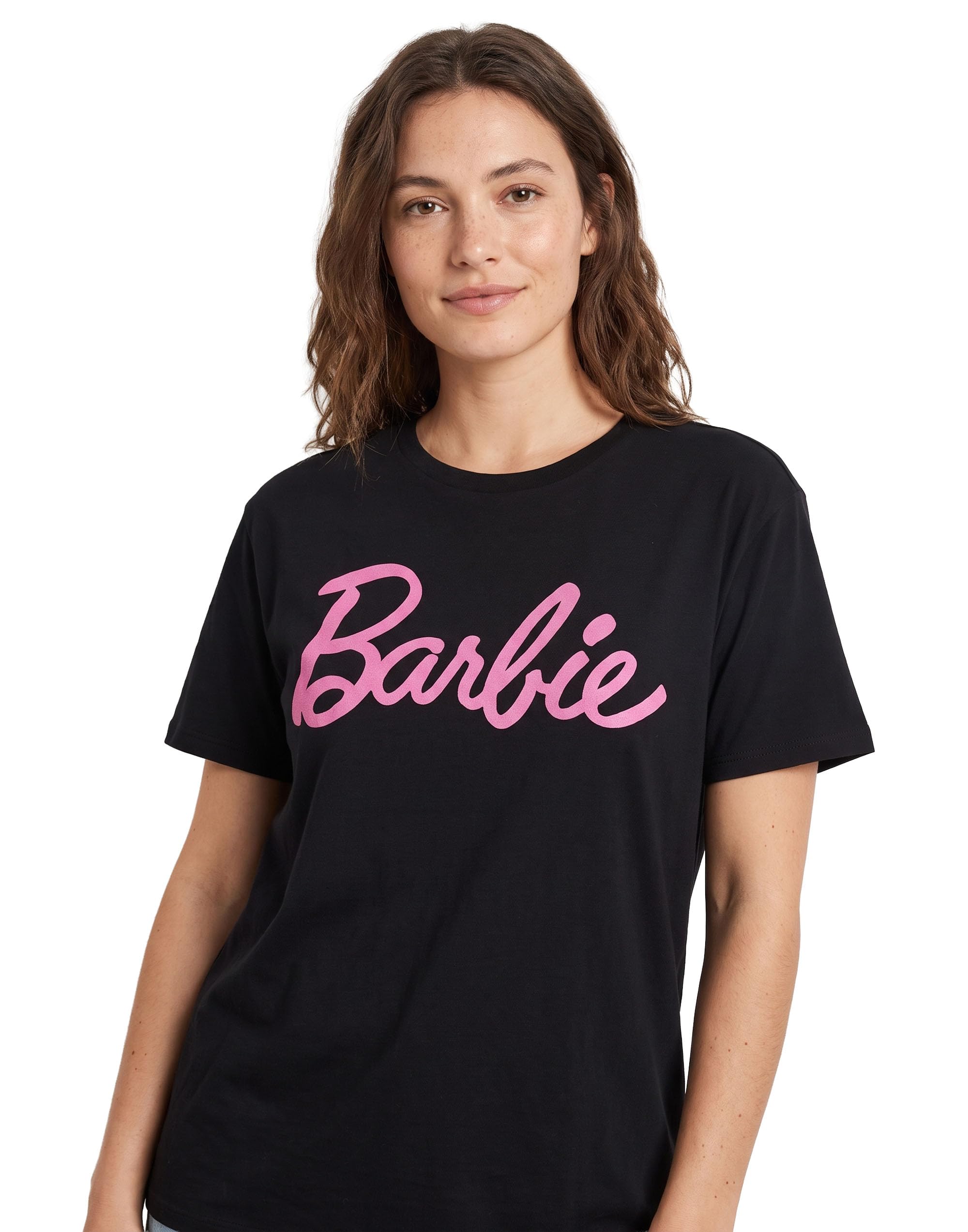 Barbie (X-Large) Short Sleeved T-Shirt (Womens Black)