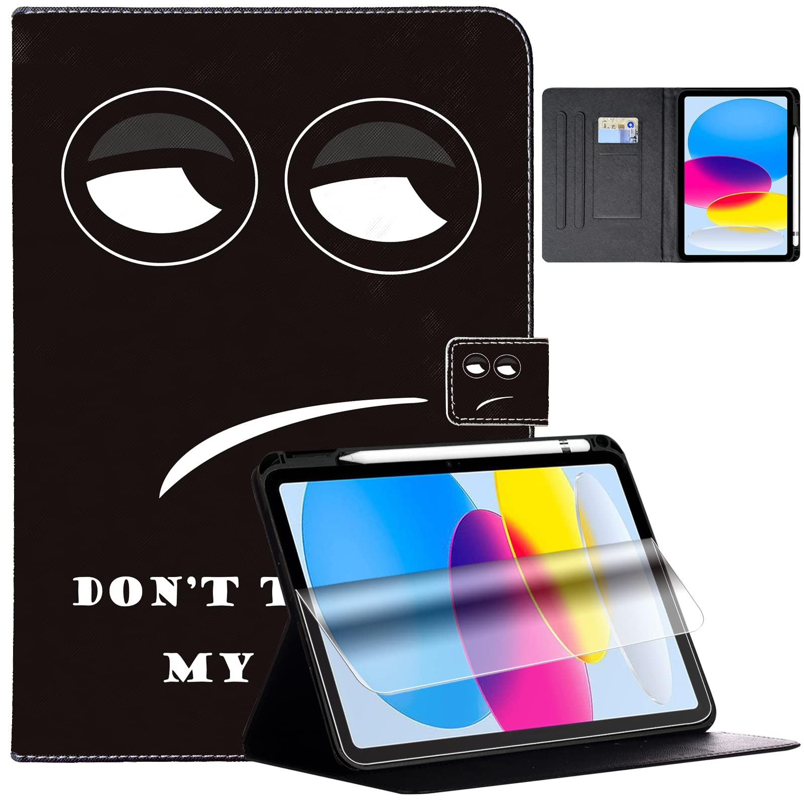 Billionn Case Compatible with iPad 10th Generation Case 2022, iPad 10.9 Inch Case with Pencil Holder, Auto Wake/Sleep, Fit iPad 10 Case, Don't touch