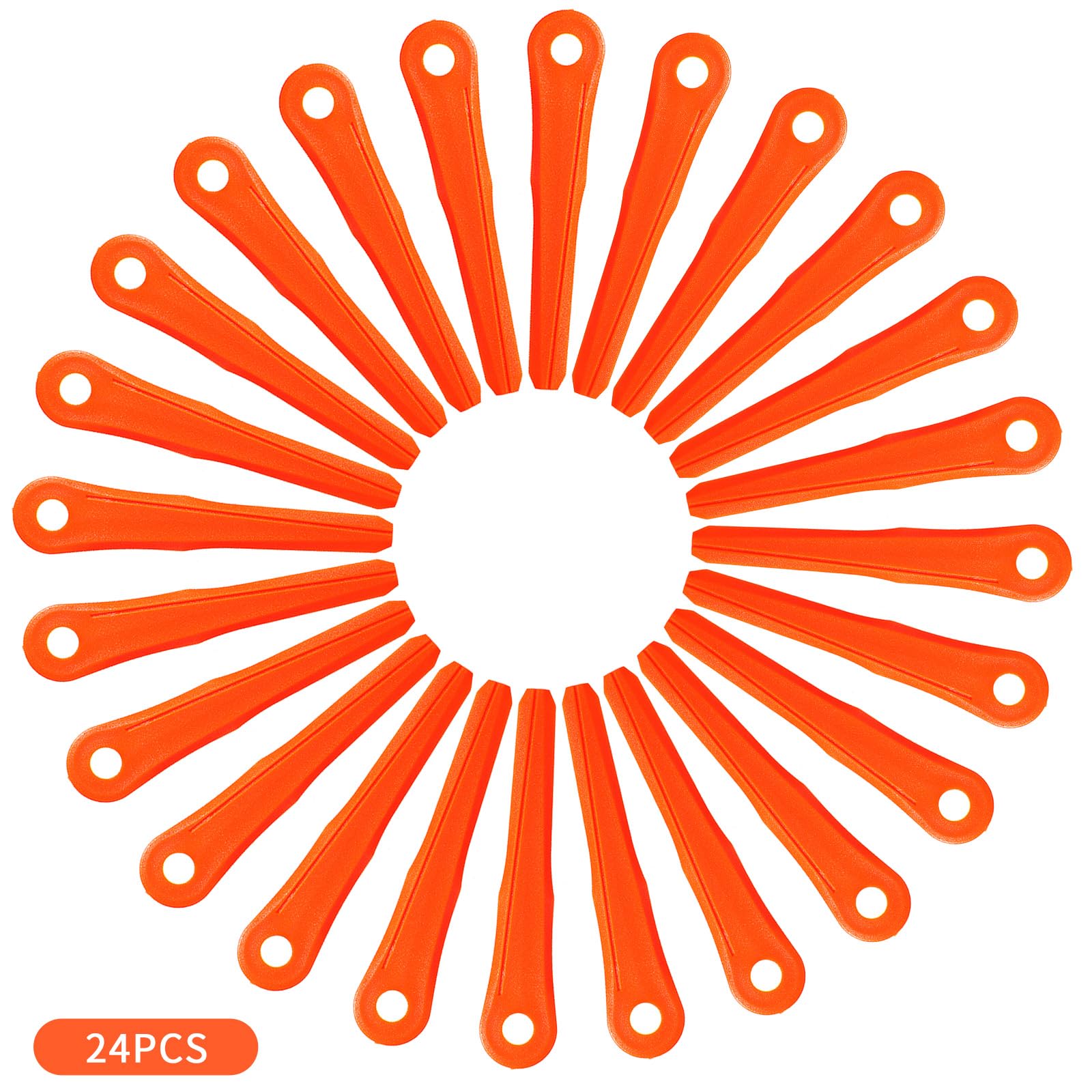 24 cuchillas de repuesto de plástico para cabezal de recortadora Stihl Polycut 6-2, 6-3, 7-3, 28-2, 48-2, 27-3, 47-3, compatible con 4002 007 1000