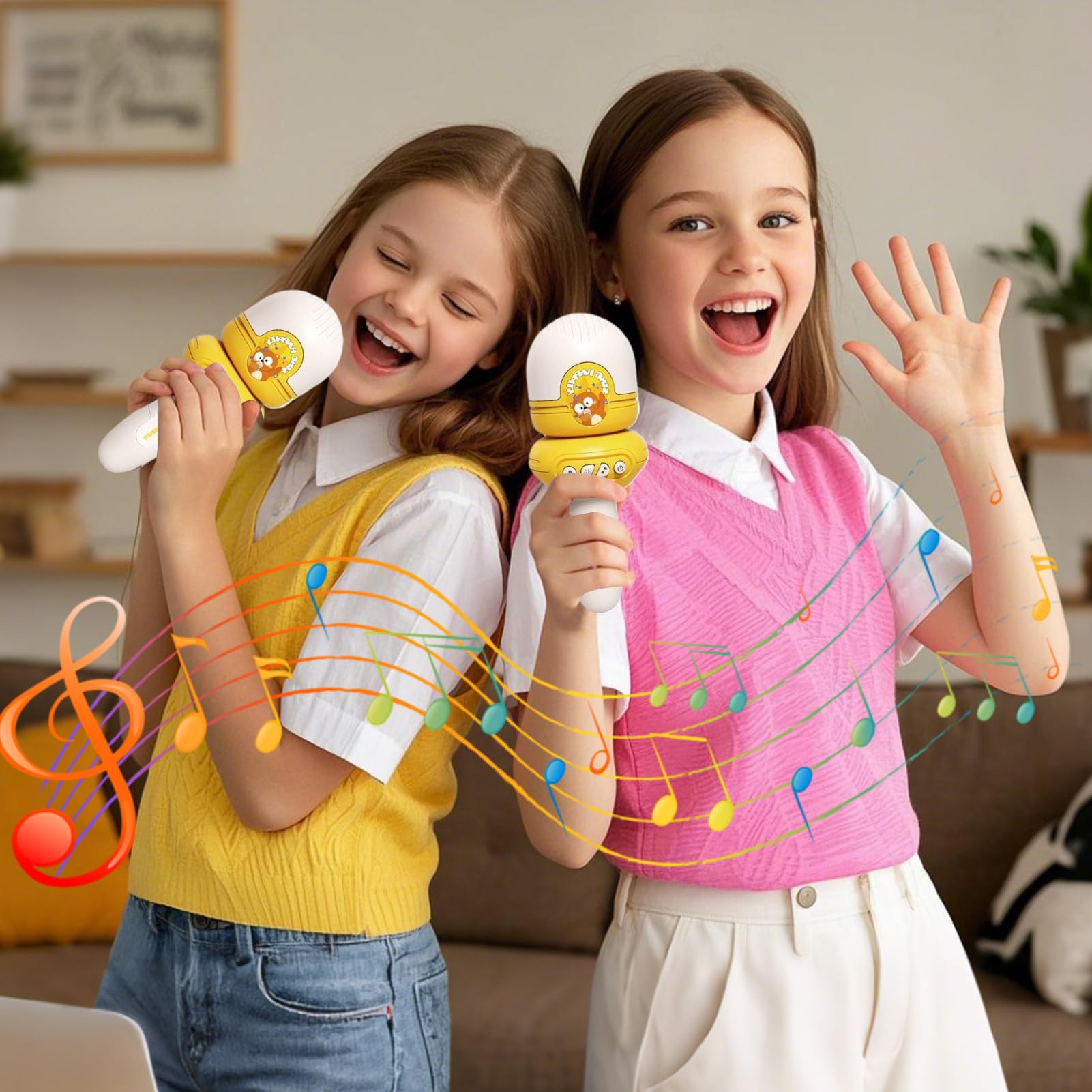 Microfono Per Bambini Portatile con Musica Incorporata e Cambiavoce 3+ Anni