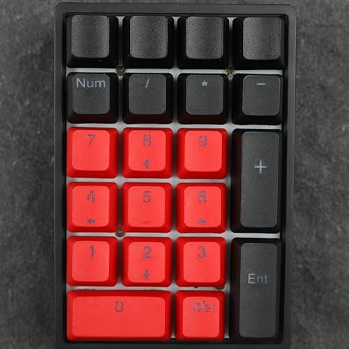 Miniatura 4 de Mechkeeb Perfil OEM impreso en la parte superior de doble disparo que brilla a través de 21 teclas PBT teclas para interruptores MX GK21S Numpad