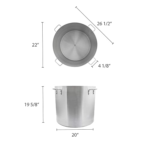Miniatura 2 de Thunder Group Olla de aluminio de 120 cuartos de galón