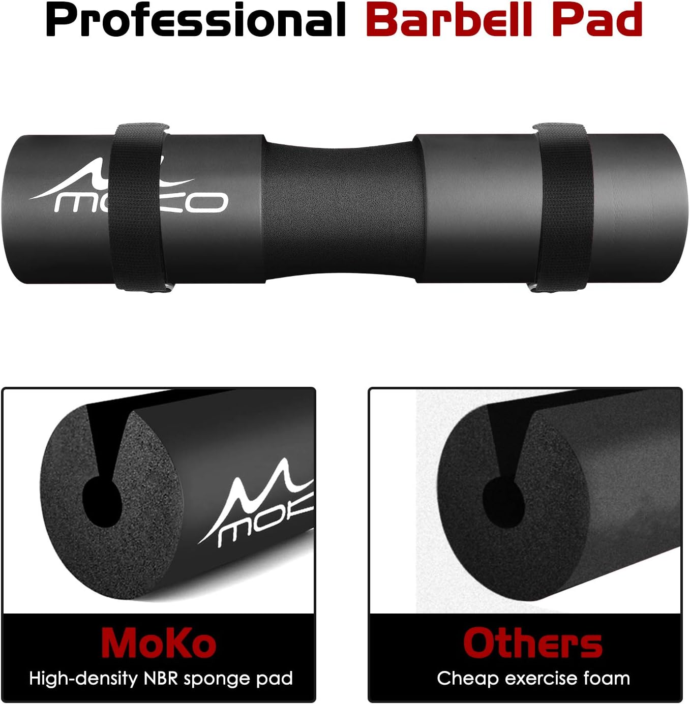 MoKo Squat Pad For Barbells - Thick Foam Neck & Shoulder Protection For Weightlifting