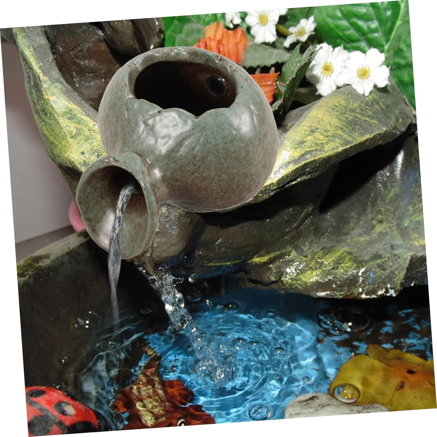 Cabilock 3pcs Water Dispenser Small Outdoor Fountain Ceramic Jar Waterfall Decor Garden Decor