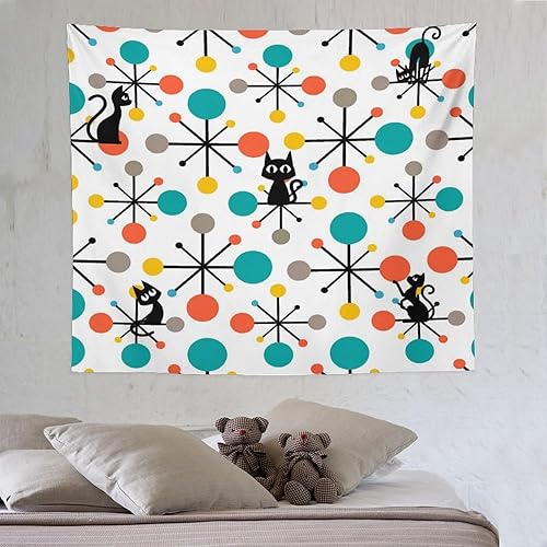 Miniatura 198 de Tapiz floral retro de los años 60 y 70, diseño hippie de primavera Groovy Flower Power Flower Boho para colgar en la pared, arte neutro para Hippie