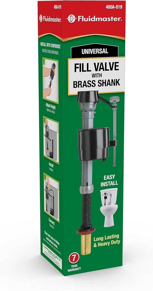 Fluidmaster 400A-019 Brass Shank Toilet Fill Valve