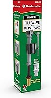 Fluidmaster 400A-019 Brass Shank Toilet Fill Valve - Universal Fit 9-14", Water-Saving, Easy Install DIY Replacement