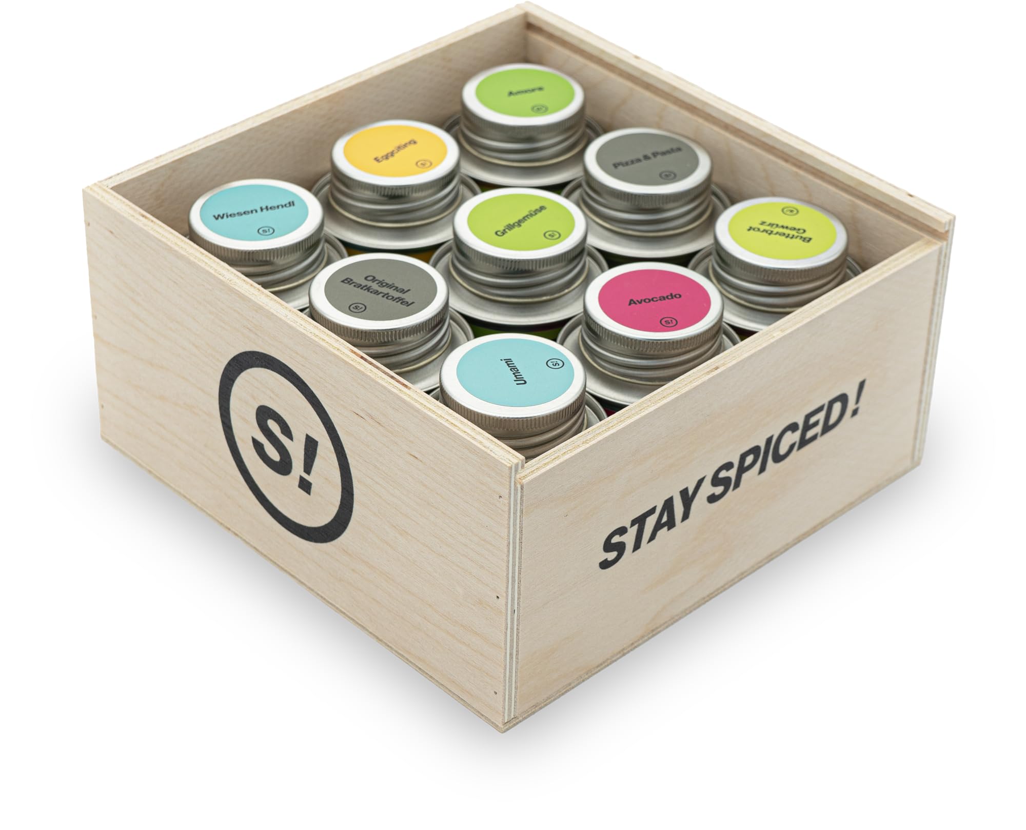 STAY SPICED! Top 9 | Premium Gewürzset in Holzbox mit 9 Gewürzen