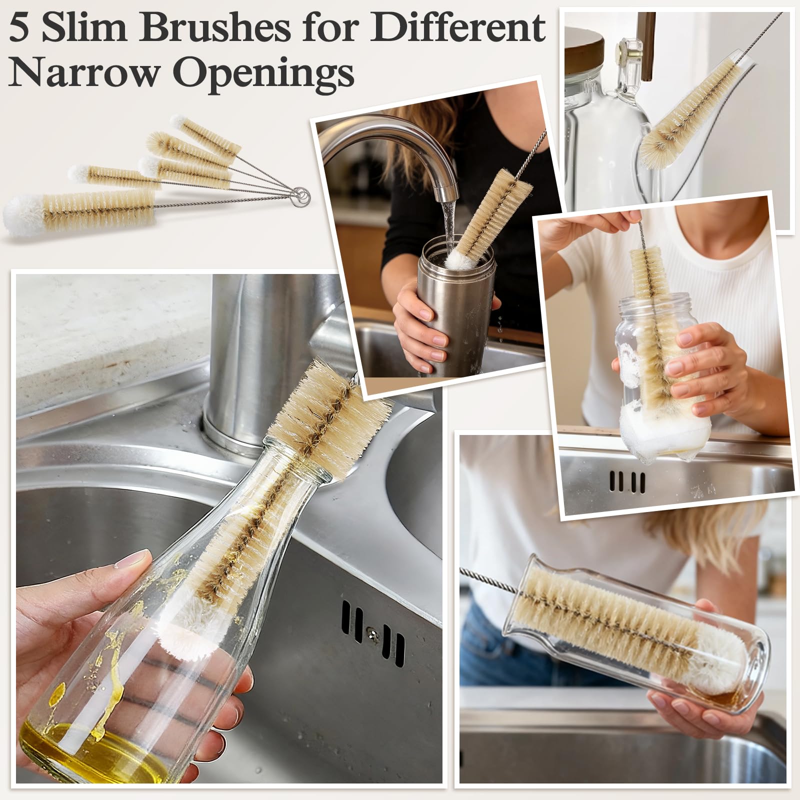 Bottle Brush Set - Clean Bottles & Straws -4