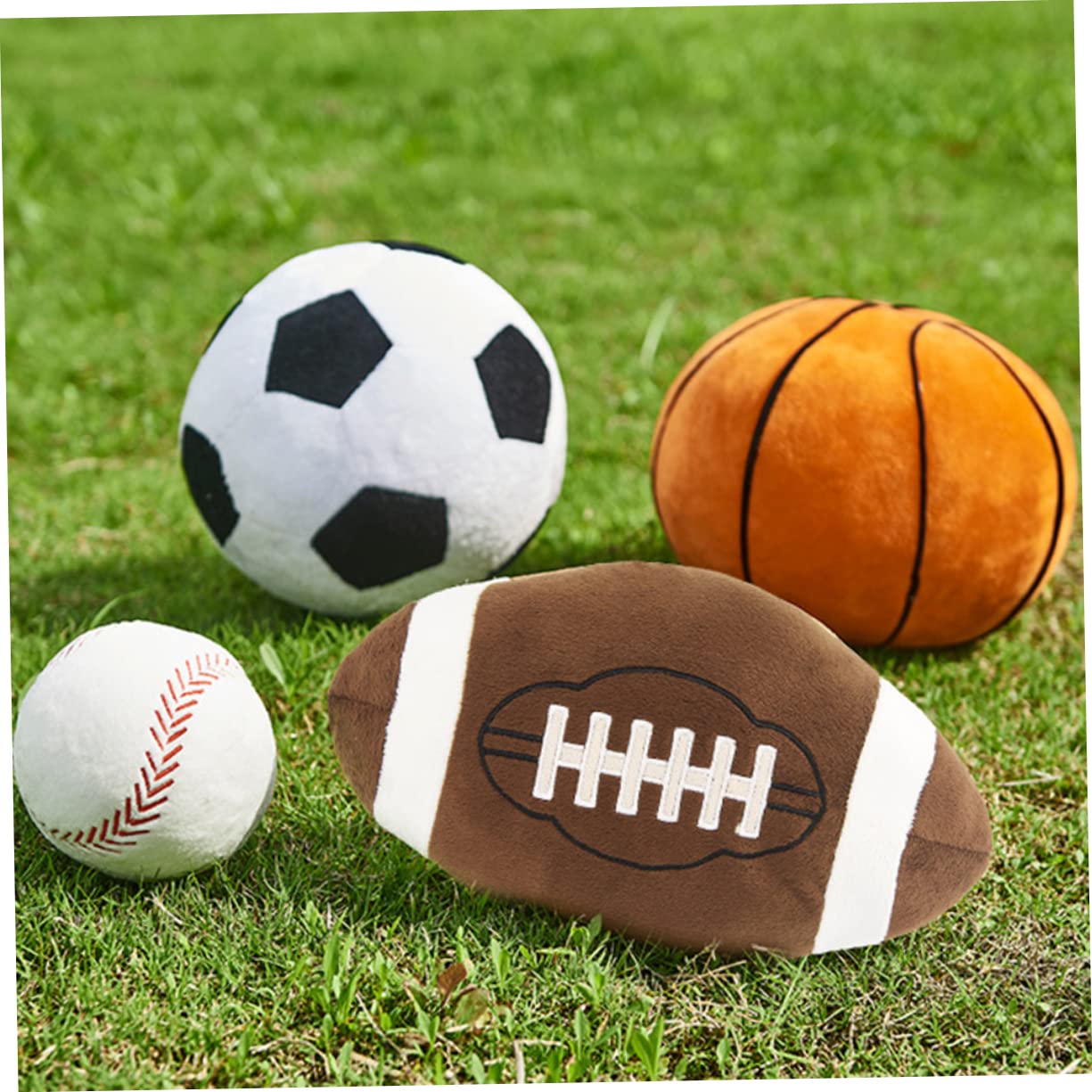 TOYANDONA Balle de Baseball Peluche pour Garçon Fille Jouet de Sport Créatif Cadeau pour Fête Anniversaire Blanche