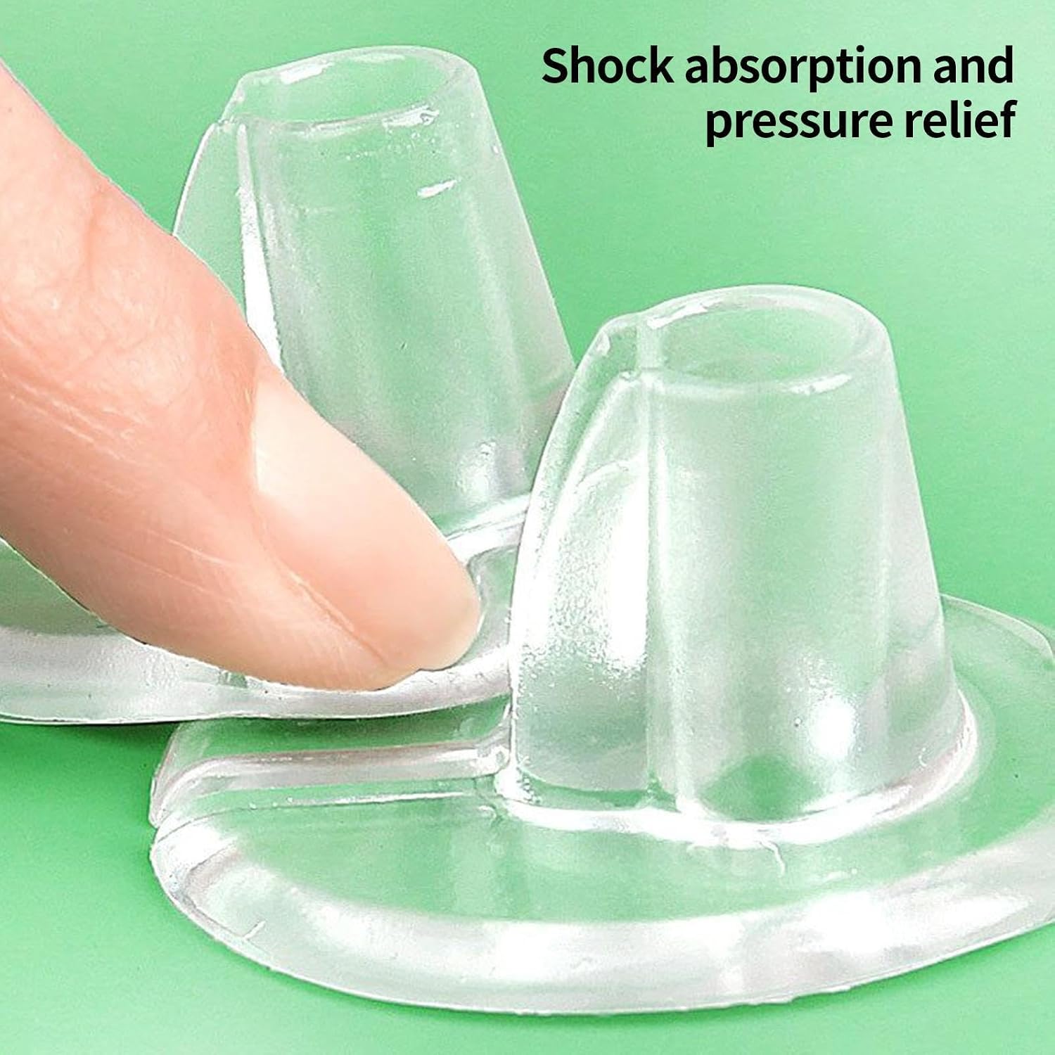 Toe Protectors - Anti-Slip Toe Sleeves, Anti-Abrasion Protector for Women Men | 2-Pair Oval Half-Size Pads to Prevent Foot Friction for Travel Sports