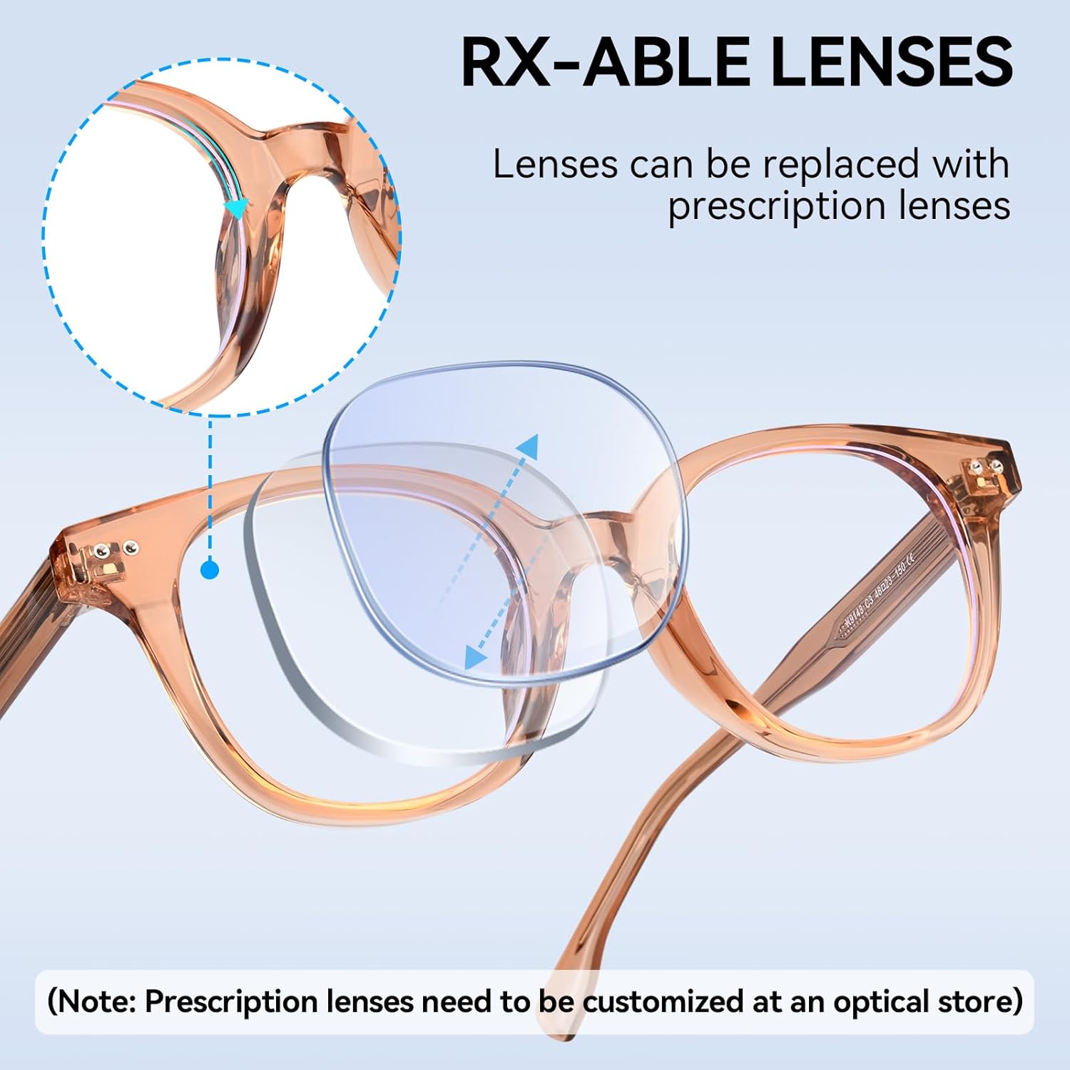 Dollger Blue Light Blocking Glasses For Woman Men Thick Frame Square Computer BlueLight Glasses Clear Lens Non-Prescription - Image 5