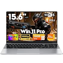 FUNYET Laptop Full HD da 15,6 pollici | Notebook con processore Core i5-7Y54, 16 GB di RAM, Laptop SSD da 512 GB | Computer Portatile sottile e portatile con tastiera retroilluminata