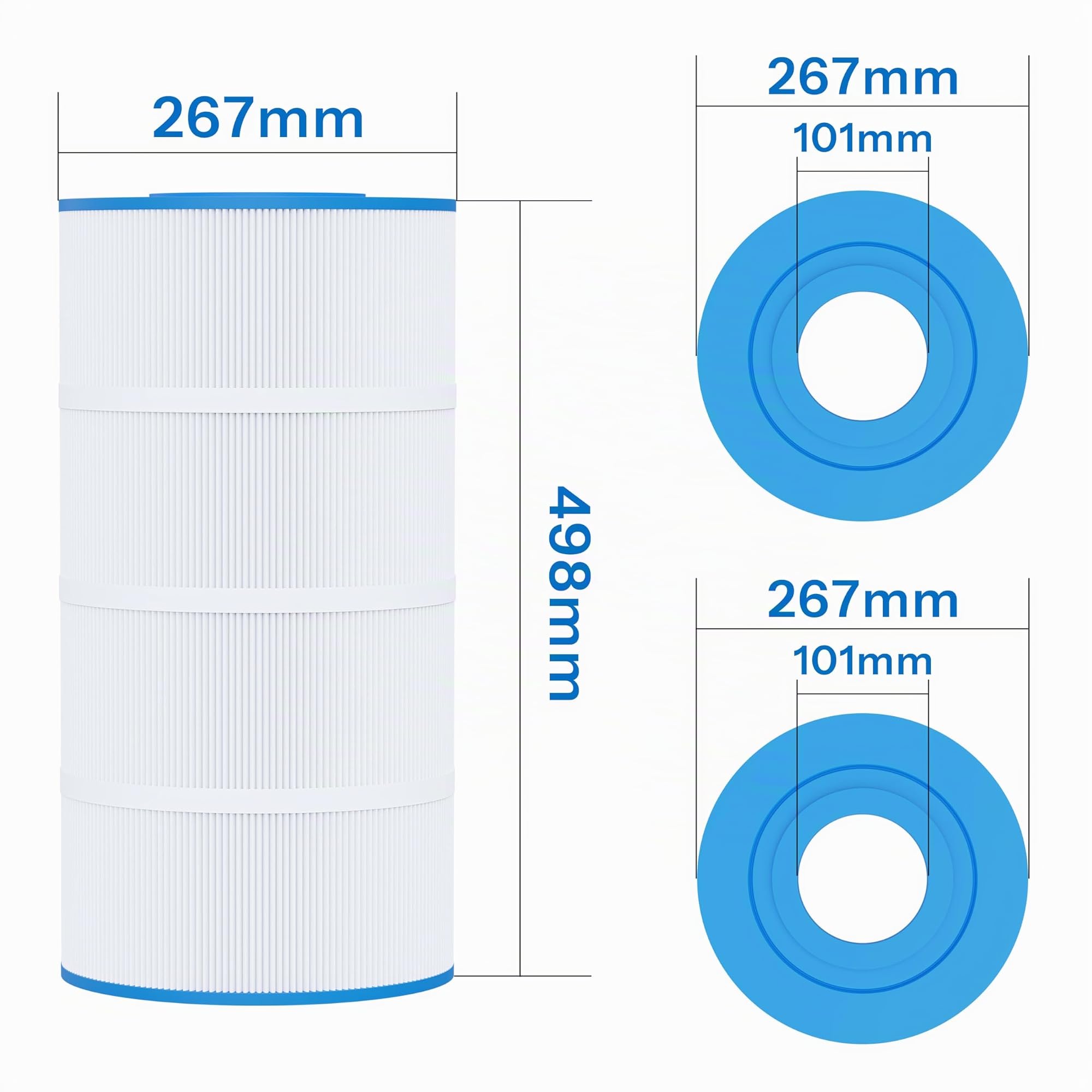 Cartouche Filtrante Piscine Compatible avec Hayward CS100E, 1PCS