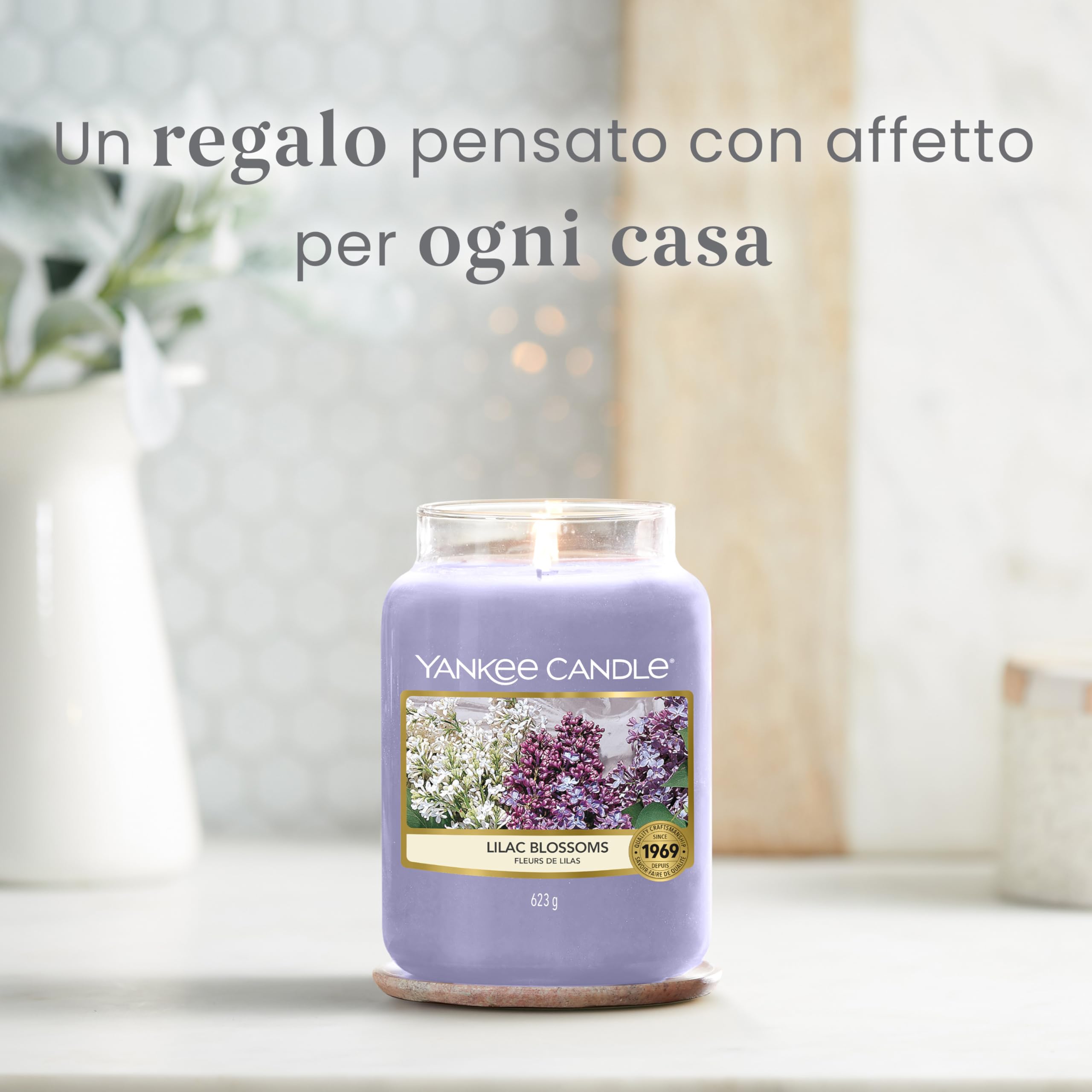 Yankee Candle Candela Profumata | Lilac Blossoms Grande Barattolo | Candele a Lunga Durata: fino a 150 Ore | Regalo Perfetto per Donne