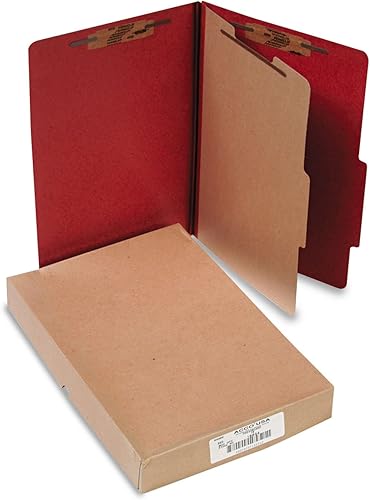 Vista 2 de ACCO 16036 ACCO - Carpeta de clasificación de 25 puntos, Lgl, 6 secciones, rojo tierra, 10/Bx Rojo Earth