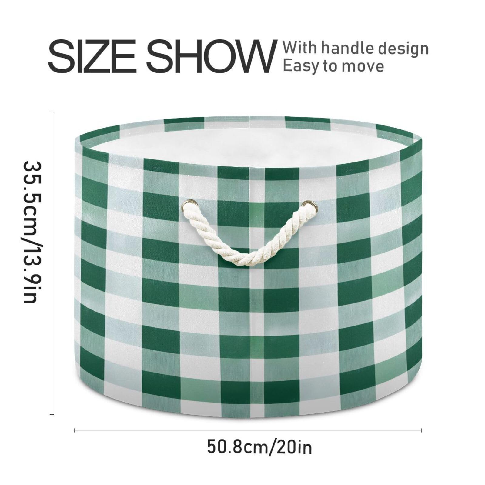 DUOBU Large Cotton Rope Basket Round Storage Basket ?? (25) Laundry Hamper for Toys,Blankets,Nursery,Laundry 20x14 in