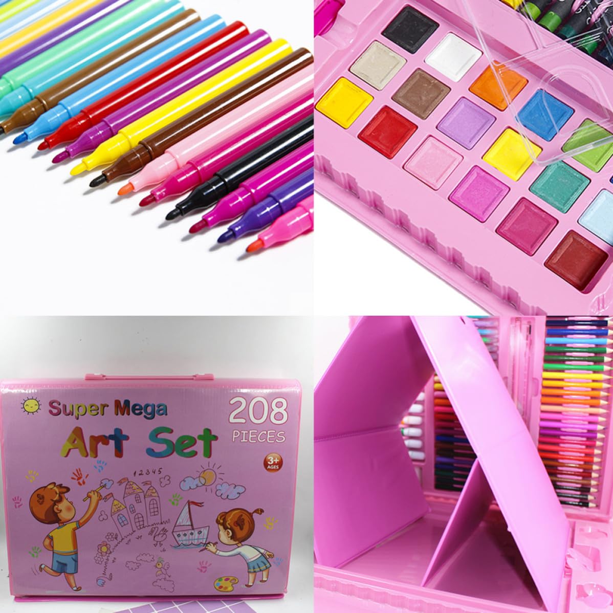 YARNOW 208 Pezzi Set di Penne Gel Colorate per Dipingere Punta Fine e Vernice Liscia, Materiale Plastico, per Adulti, per Pittura e Creazione di Biglietti Fatti a Mano