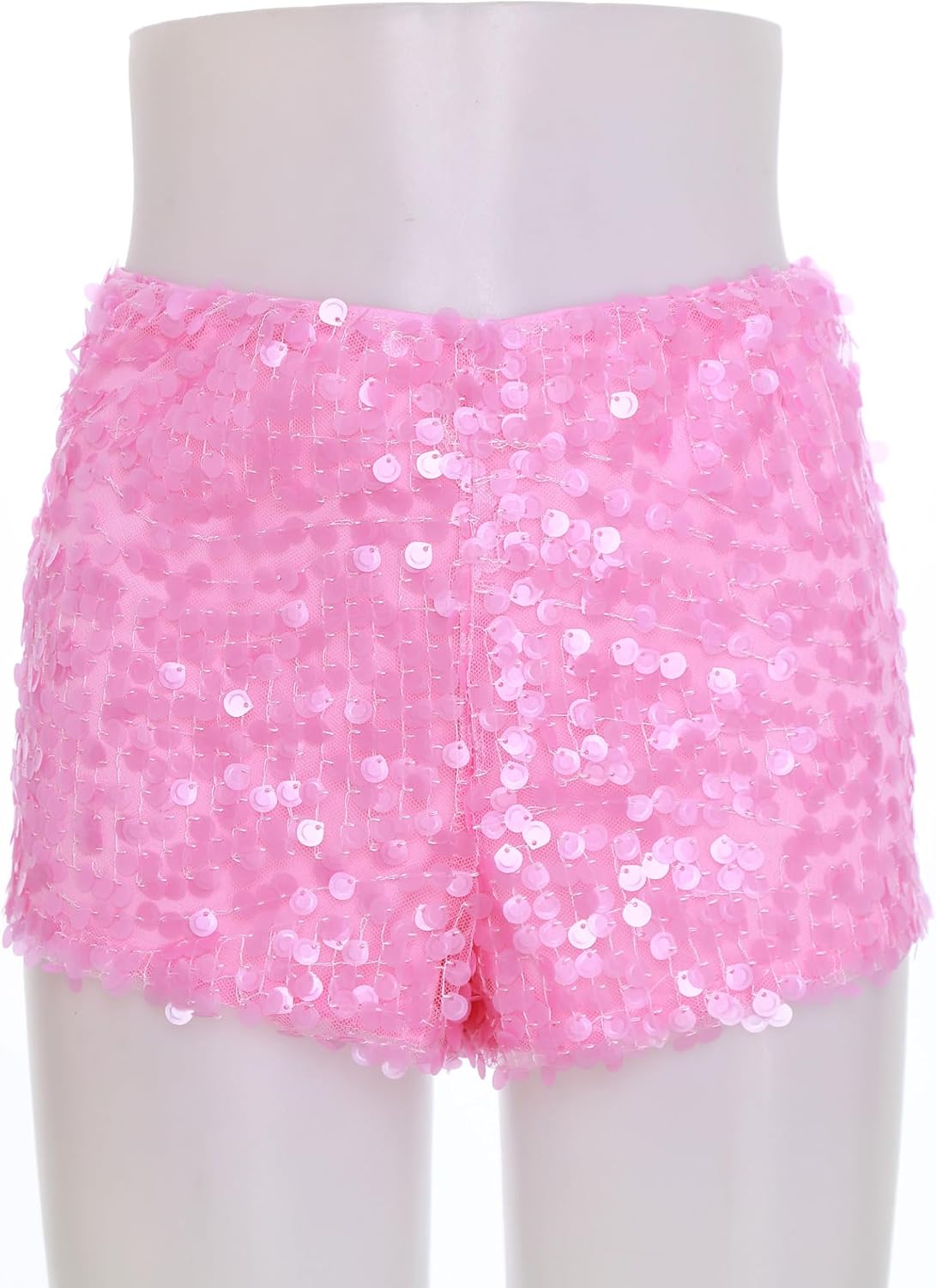Jugaoge Womens Micro Y2k Shorts High Waist Rave Hot Shorts Mesh Layer Fully Lined Bottoms for Party