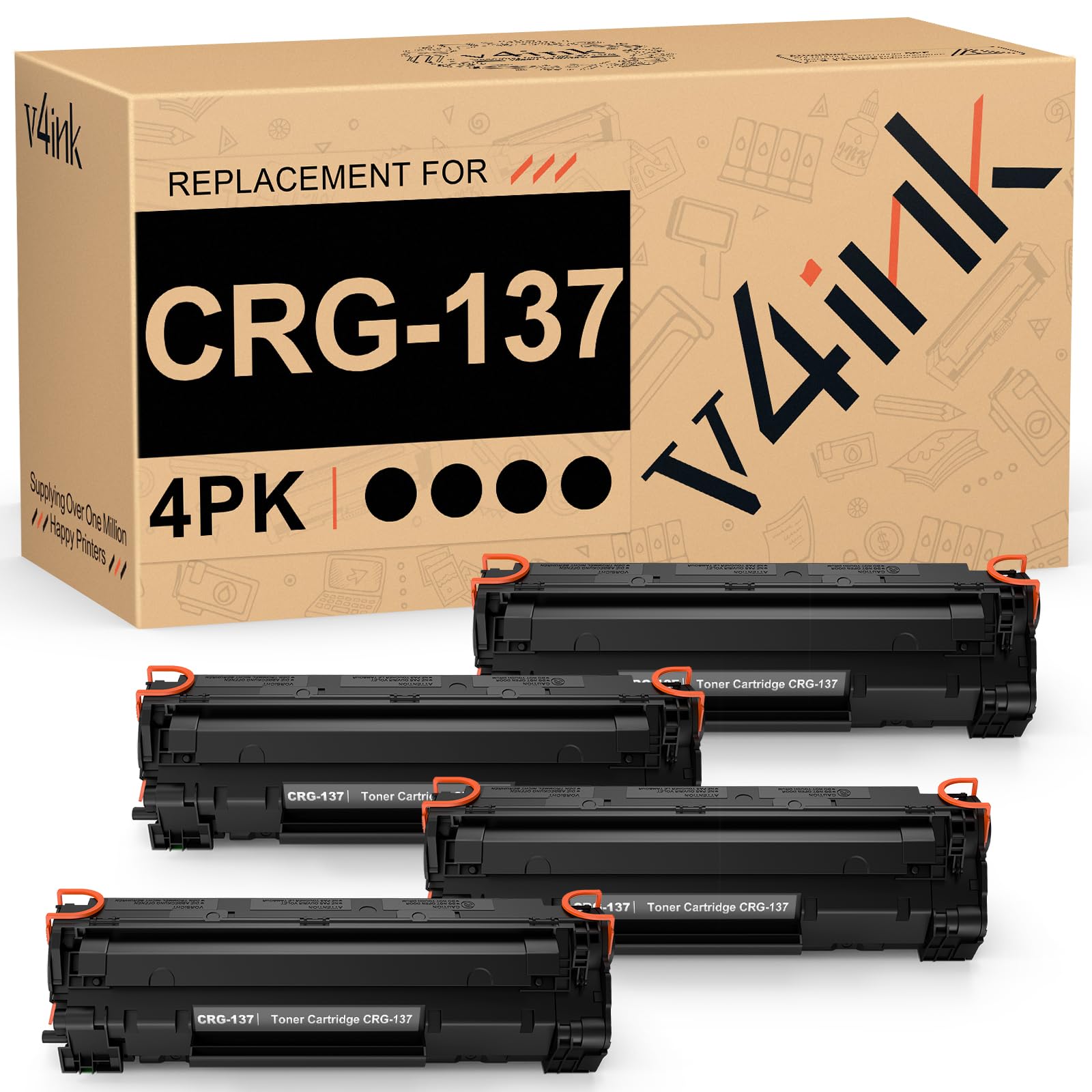 その他 Canon CRG-5152 Amazon.com: v4ink 4PK Compatible CRG137 Toner Cartridge
