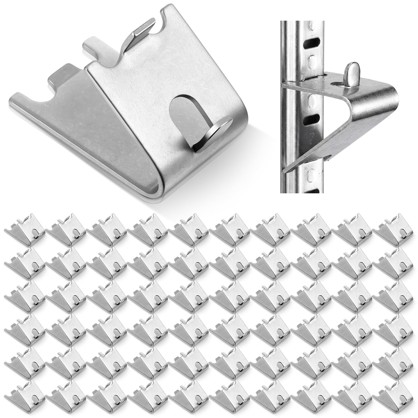 Hotop 64 Pieces 920158 Refrigerator Shelf Clips Freezer Rack Buckles