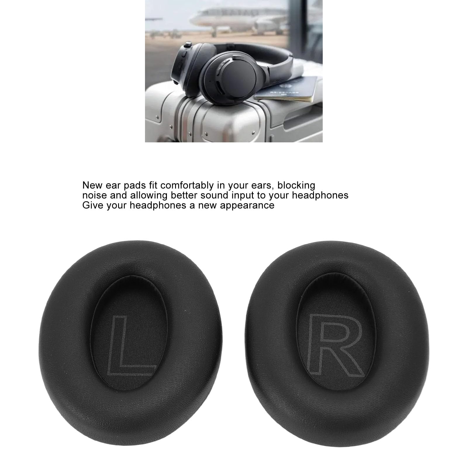 Ersatz-Ohrpolster Für Anker Soundcore Life Q20 – Weiches Protein-Leder Mit Memory-Schaum, Einfach Zu Wechseln