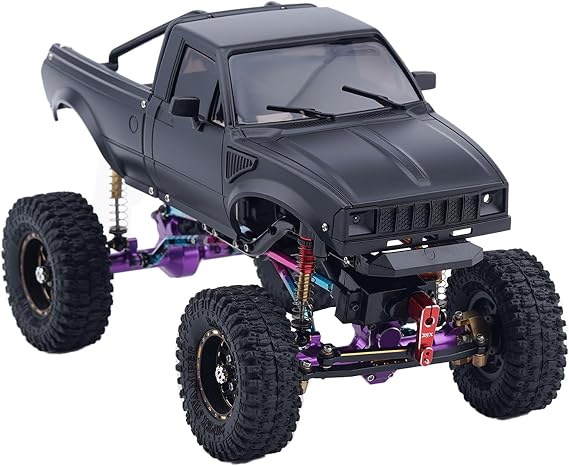 DJX SCX24 Body Shell with Bed Rack for Axial SCX24 C10 Bronco Wrangler Base Camp 1/24 RC Crawler Car (Black)