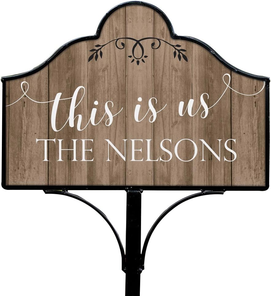 GiftsForYouNow This is Us Personalized Magnetic Yard Sign Set