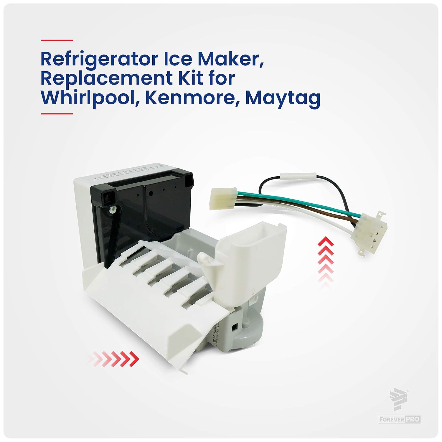ForeverPRO W10190961 Icemaker for Whirlpool Refrigerator 2212352 W10122503 1468991 2212353