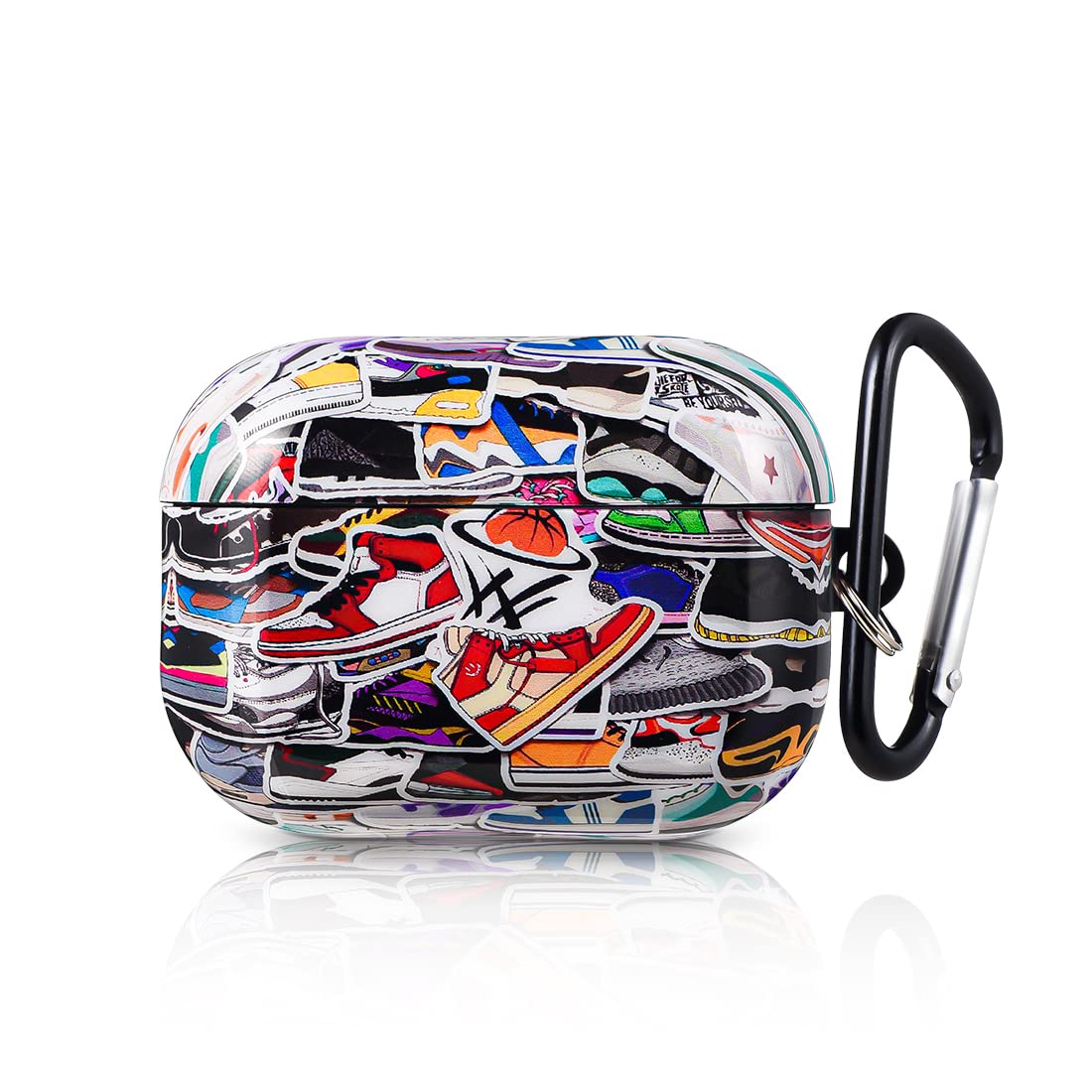for AirPod Pro Case, Hot Sports Shoes Brand Design Painted TPU Shockproof  Cover with Keychain, Compatible with Apple AirPods Pro Cases for Men Boys