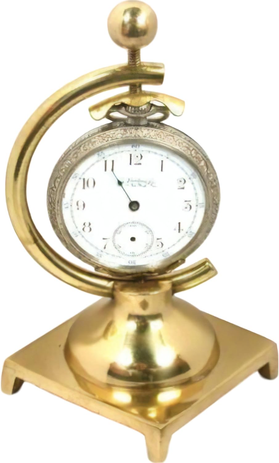 FindingKing Pocket Watch Case Display Holder Brass Stand 1 Arm Display