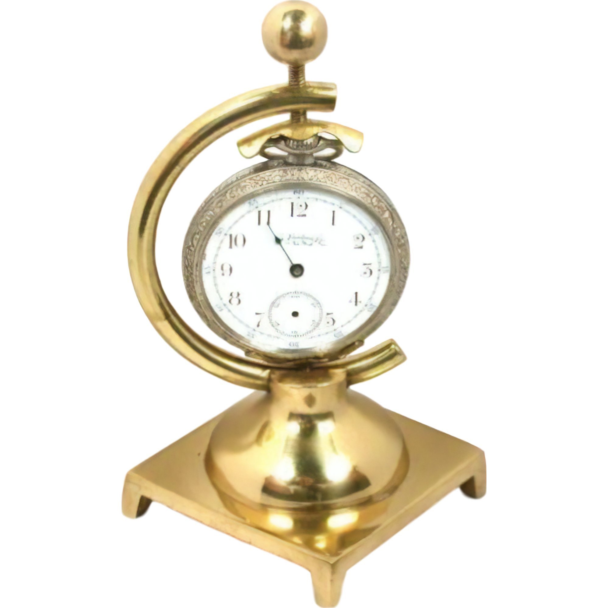 FindingKing Pocket Watch Case Display Holder Brass Stand 1 Arm Display