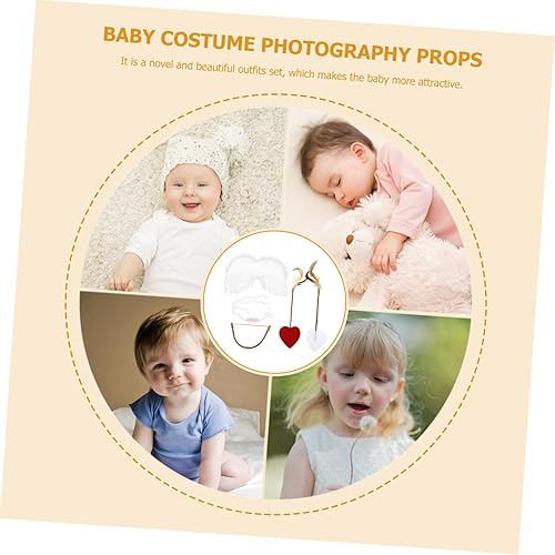 Miniatura 8 de jojofuny 1 juego de alas de Cupido Flecha Cupido Día de San Valentín Cupido disfraz de Cupido arco y accesorio de ala de ángel diadema para bebé,