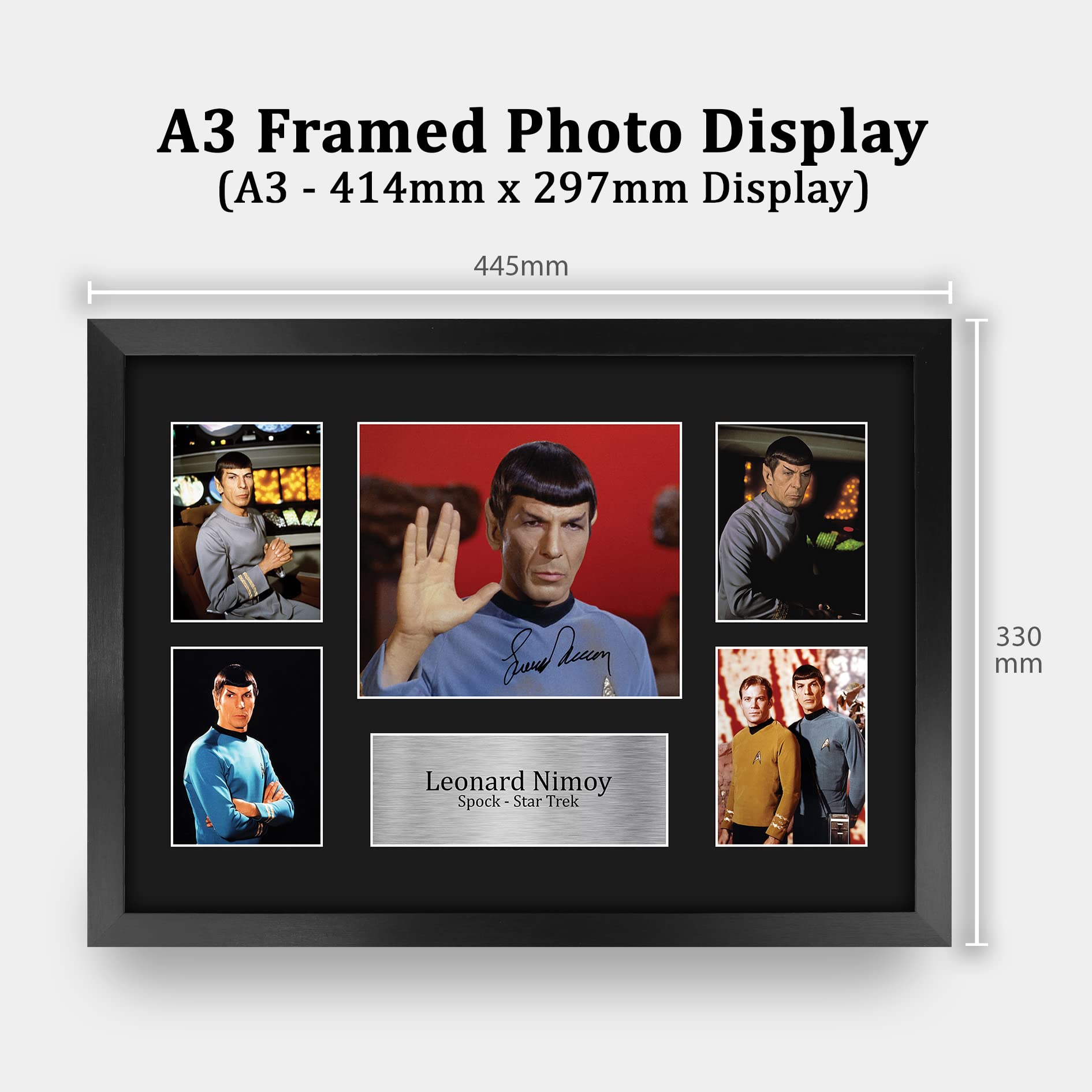 HWC Trading Leonard Nimoy A4 Printed Gift Signed Autograph Star Trek Gifts Ontworpen Fotolijsten