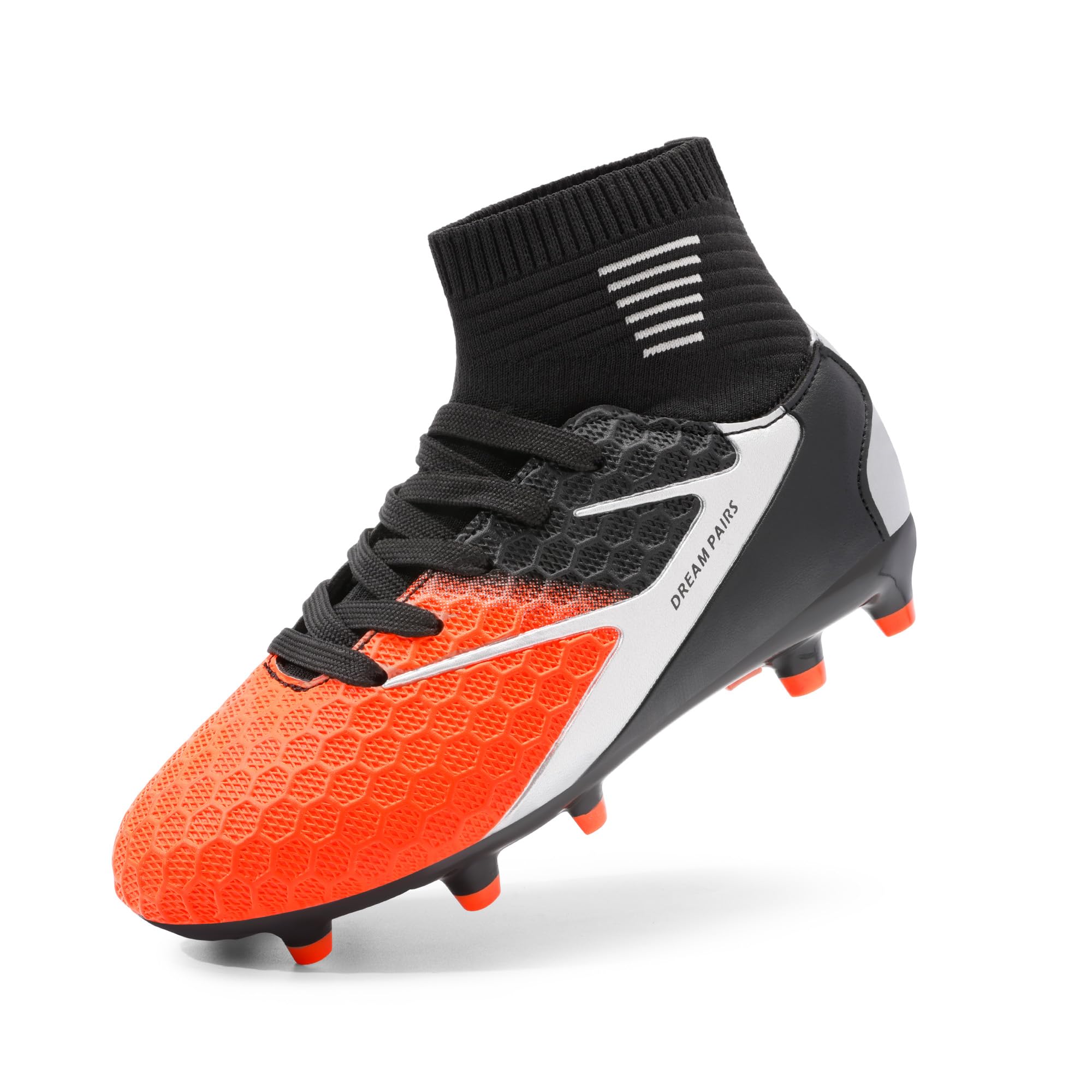 DREAM PAIRS Boys Girls Soccer Cleats Youth Firm Groud Outdoor Sport Athletic High Top Football Shoes for Little/Big Kid