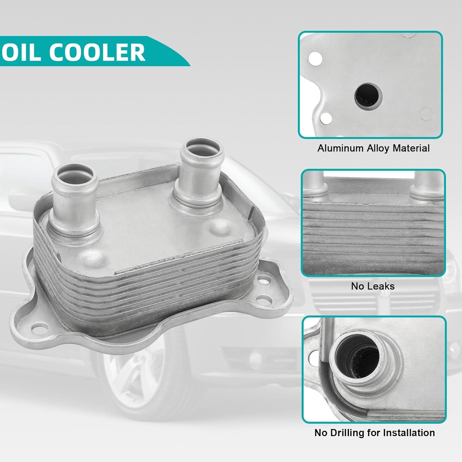 AULINK 11427509212 Engine Oil Cooler (1.6L L4) Compatible with Mini Cooper R52 Series 2005-2008, Cooper R53 Series 2002-2006, Replaces 7509212