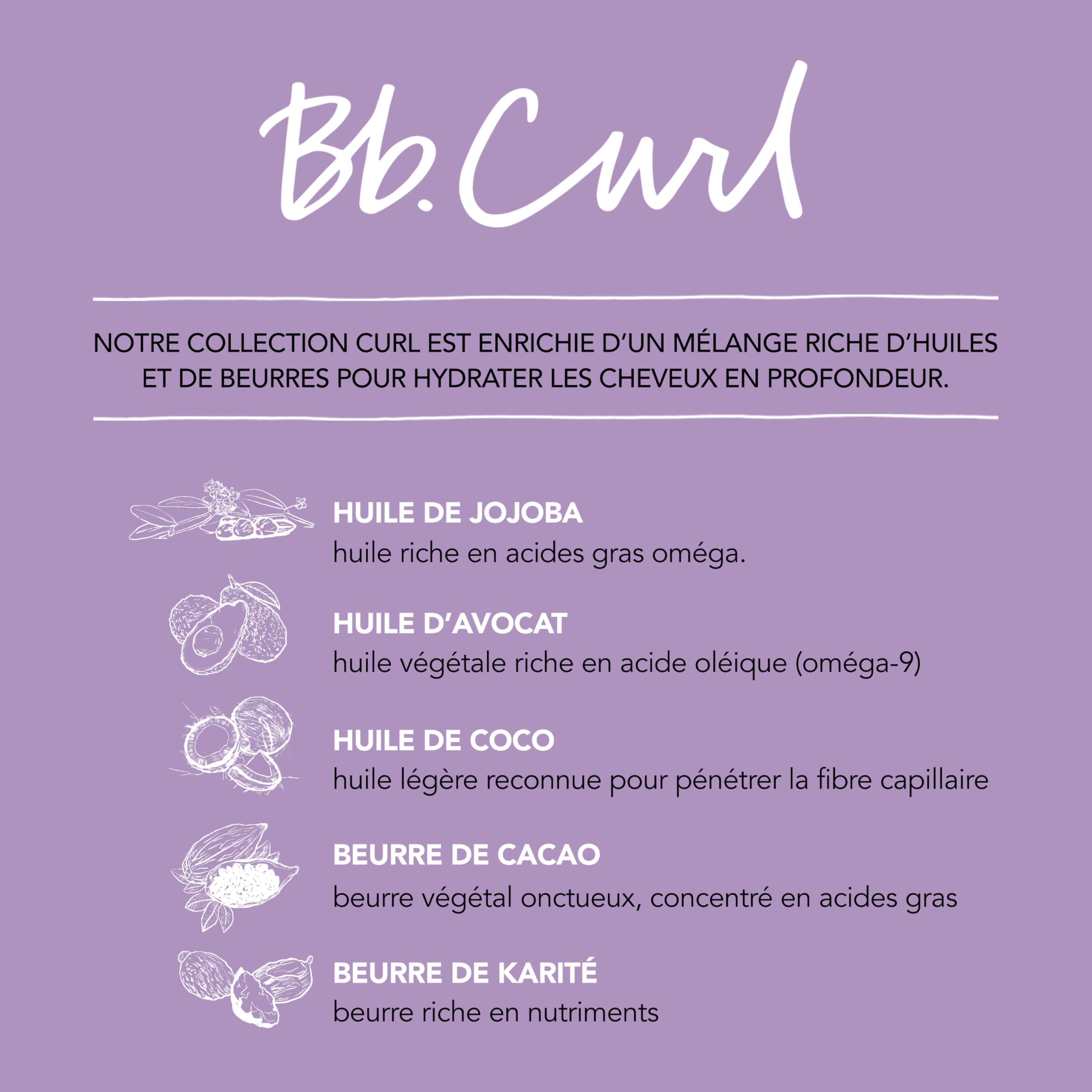 Bumble and bumble. Curl Mousse hydratante boucles | Anti-Frisottis | Pour boucles souples et rebondies | Cheveux bouclés, ondulés | Huile de Jojaba, d’avocat et de coco | Format standard, 146 ml