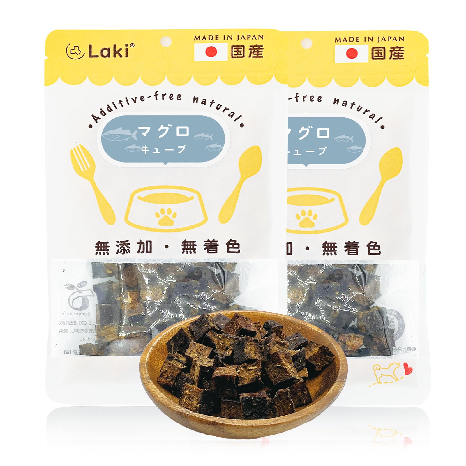Amazon | Laki ラキ マグロキューブ 犬のおやつ 無添加 無着色 国産 