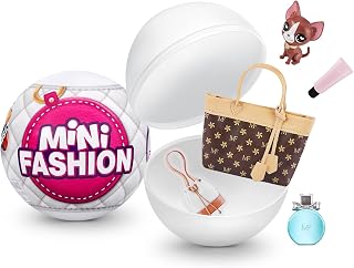 5 Surprise Mystery Capsule Real Miniature Collectible Mini Fashion Brands Series 1, Small Parts, not for children under 3