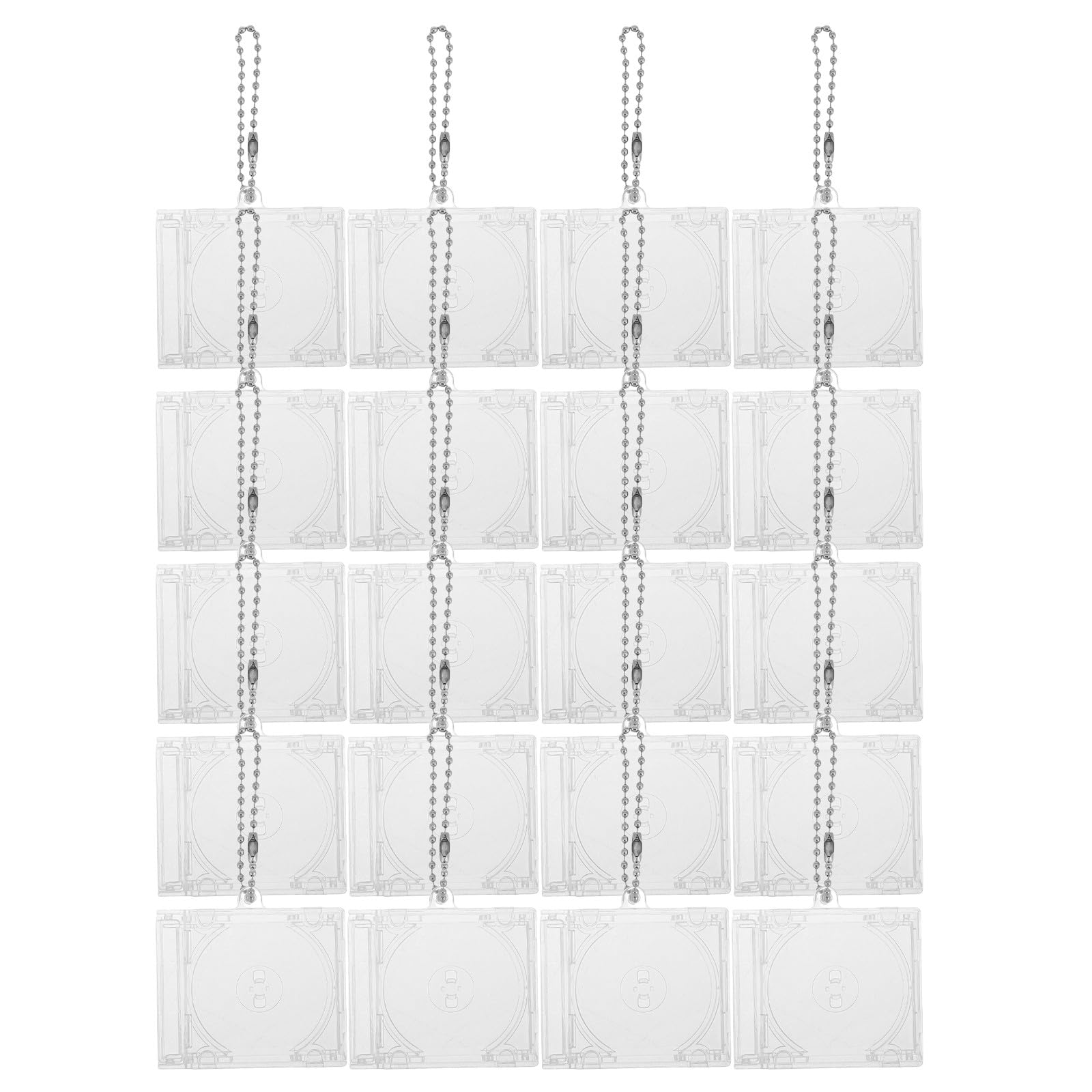 20 mini llaveros colgantes con CD, con cubierta de DVD transparente, para colgar en mochilas, bolsos o cualquier otra decoración.