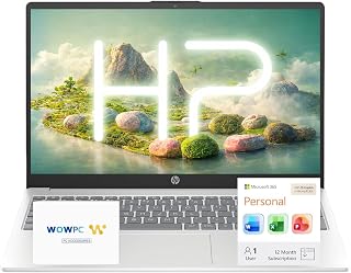 HP 15.6" Business Laptop: Intel N100, 8GB RAM, 1.1TB Storage (128GB SSD + 1TB OneDrive), Microsoft 365, Copilot AI, Windows 11
