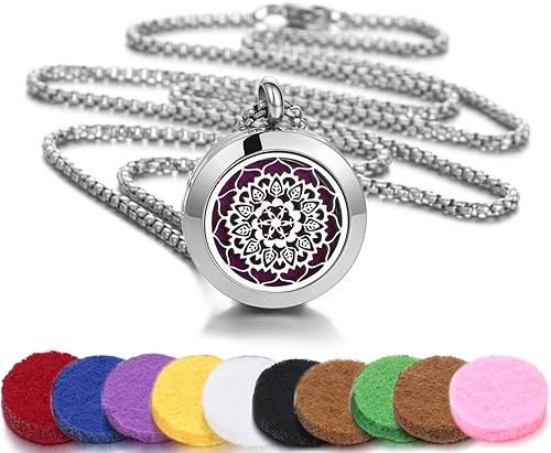 Aromaterapia Aceite Esencial Difusor Collar Árbol de la Vida Diseño Nube Acero Inoxidable Locket Colgante Navidad Cumpleaños Regalo para Mujeres