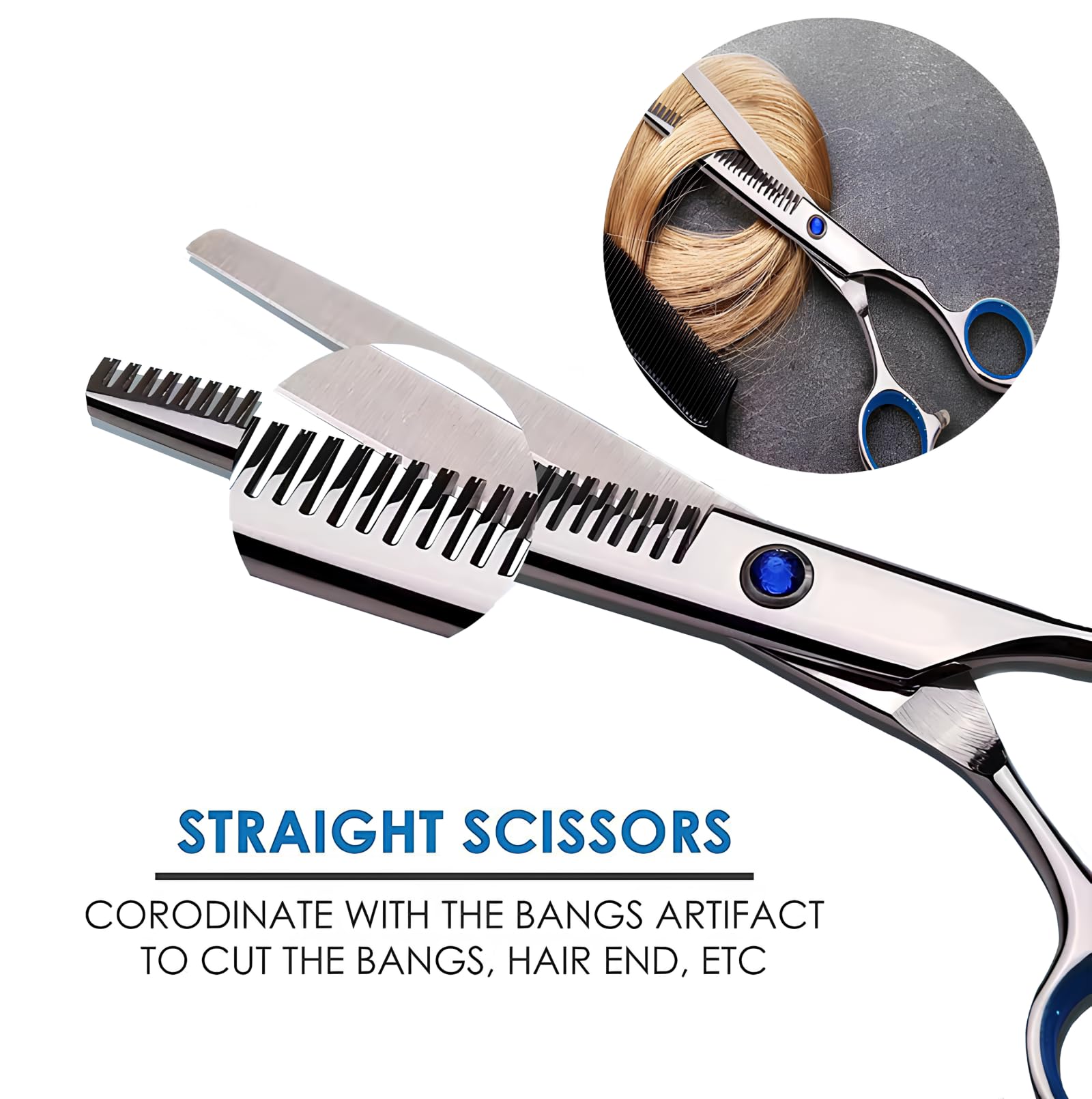 6 Zoll Friseurschere Set In Silber - Professionelle Haarschere & Effilierschere, Edelstahl, Für Anfänger & Profis